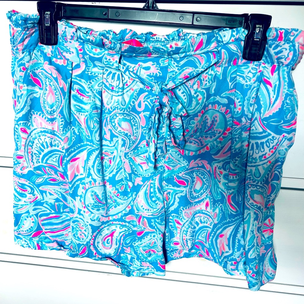 Lilly Pulitzer Blue and Pink Patterned Shorts